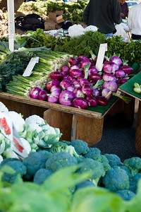 Organic gardening in Central Virginia - Farmers Market Stand